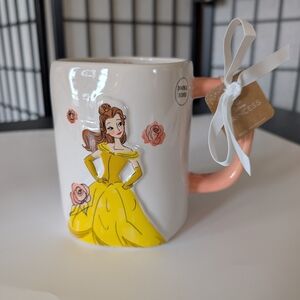 Disney Belle Mug with Yellow Dress and Pink Handle